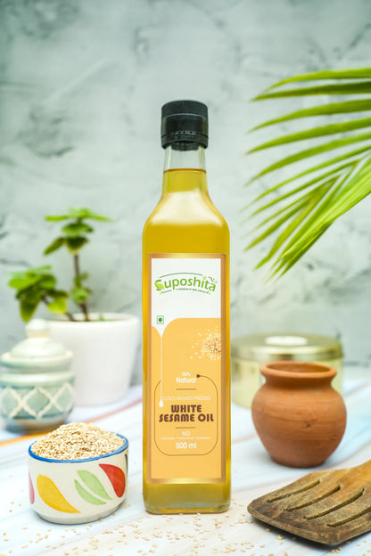 Wood Pressed White Sesame Oil